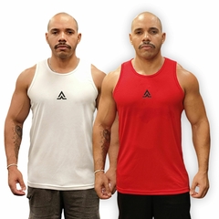 Dose Dupla Regata Base Dryfit UV50+ / BRANCA E VERMELHA