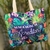 Bolsa Slim Floral Azul
