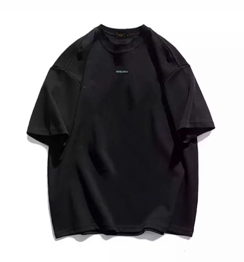 Camiseta Mafiusu Oversized Preta Logo Preto