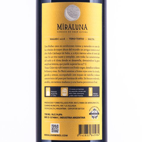 Miraluna Malbec - Vinos del Norte