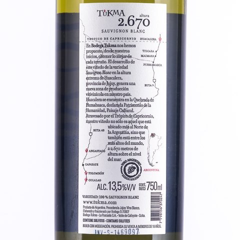 Tukma 2670 Sauvingnon Blanc - Vinos del Norte