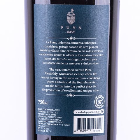 Puna 2600 Malbec - Vinos del Norte