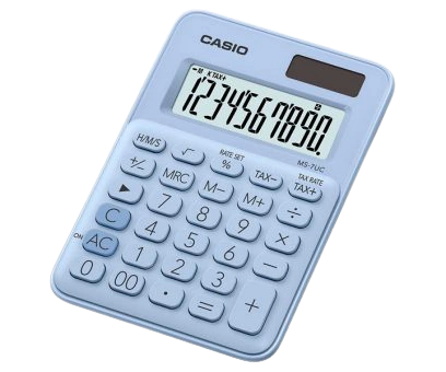CALCULADORA CASIO ESCRITORIO MS-7UC-CELESTE