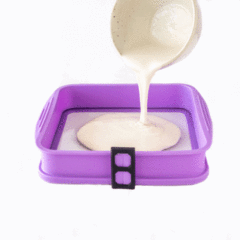 Molde desmontable cuadrado con base de vidrio - 23 x 23 cm - comprar online
