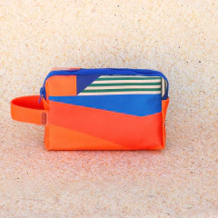 CARTUCHERA TAHITI - Estampa Geométrica Naranja - tienda online