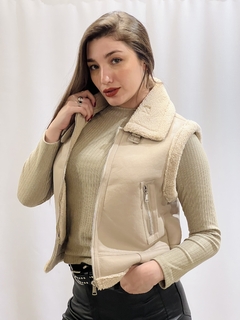 CHALECO GAMULAN BEIGE - comprar online