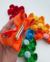 Par de Laços Boutique Duplo Médio M04 Pompom Tule - Coleção Festa Junina 25 -M04-POM-FJ25 - Laços de Lili