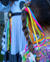 Par de Tassel Colorido com Fitas na Xuxinha Adaptador para Bico de Pato - Coleção Festa Junina 25 (par) - Laços de Lili