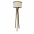 Luminária de Chão Tripé Madeira Tecido - comprar online