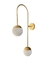 Arandela Jabuticaba UP Dourado 2 Globos Branco
