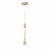Pendente Led Gota Dourado 37cm - comprar online
