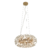 Lustre de Cristal Redondo Dourado Sonho Ø63cm na internet