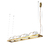 Lustre Pendente Jabuticaba Ball Dourado Cúpulas Brancas