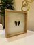 Quadro linha Orgânica Borboleta Ágata Negra com Vidro 40x40cm - comprar online