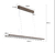 Lustre Pendente de Led Régua Retangular Marrom 32w 4000k