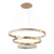 Lustre Pendente de Led Glamour Dourado 3 Anéis - loja online