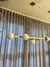 Lustre Pendente Moderno Dourado 5 bolas branca - comprar online