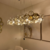 Pendente Lustre de Cristal Charme Dourado Retangular 98cm - comprar online