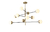 Lustre Pendente Moderno Jabuticaba Dourado 10 globos - comprar online