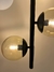 Lustre Pendente Globo Preto 2 bolas Âmbar - comprar online