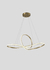 Lustre Pendente Led Dourado 48W 3000k