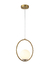 Pendente Globo Ring Dourado Globo Branco na internet