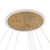 Imagem do Lustre Pendente de Led Glamour Dourado 3 Anéis