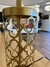 Abajur em Metal na Cor Dourado Fosco com cúpula em Tecido Branco 54cm - Juliana Baczynski Iluminação Decorativa