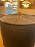 Abajur Metal na Cor Dourada e Base em Mármore Preto com cúpula em tecido Preto 54cm - Juliana Baczynski Iluminação Decorativa
