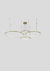 D1408 Lustre Pendente LED Aros Arcos Dourado 4 módulos na internet
