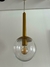 Pendente Jabuticaba Palle Dourado Globo Transparente - comprar online
