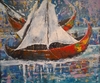 SEMINE KWSTA - "BARCO MOLICEIRO" - ACRÍLICA SOBRE TELA, MED. 1,53X1,35, A.C.I.E