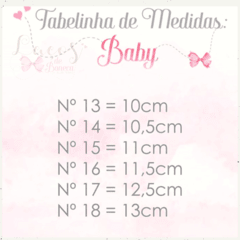 Sapato Baby Liz Bella - Laços  de Boneca