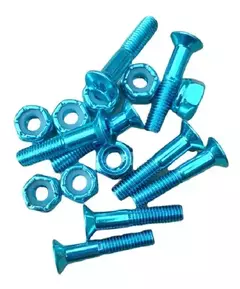 Set 8 Tornillos Colores Skate No Name Allen 1¨ Importados celstes
