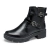Bota Biker Dakota Cano Curto Verniz Com Fivelas e Sola Tratorada Feminino G9631 na internet