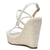 Sandália Via Marte Anabela com Strass Salto Rattan Feminino 23-11305 - Doralina Calçados