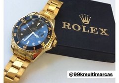 Rolex submariner Dourado com preto
