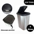 Kit 2 Lixeiras Prática 9 Litros Tipo Inox Prata Click Label Arqplast na internet