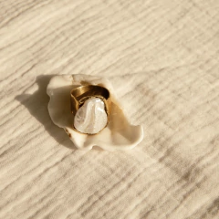 Anillo Perla Rustica
