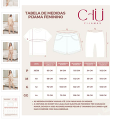 Pijama Americano Feminino Cetim Manga Longa e Calça Azul - loja online