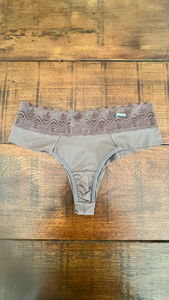 Calcinha Fio GD1 Lycra Cós Duplo em Renda - Lux Diamond