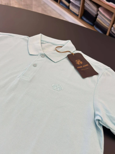 POLO JOHN JOHN TRANSFER - AZUL CLARO 0709