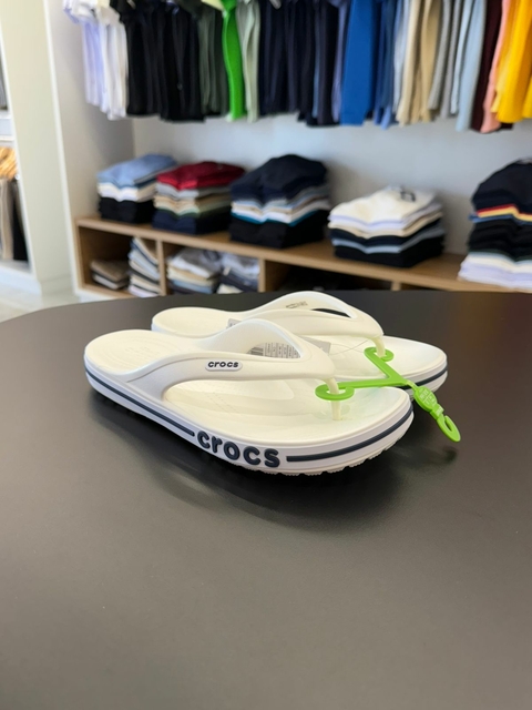 CROCS BAYABAND FLIP WHITE/NAVY