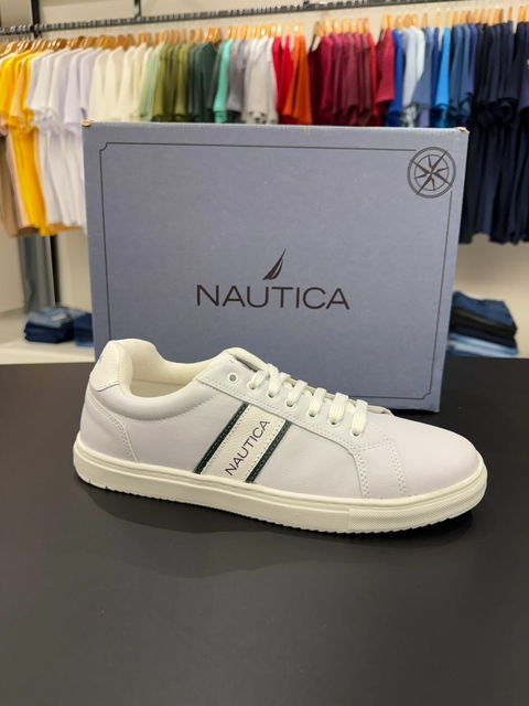 SAPATÊNIS NAUTICA - BRANCO/VERDE S0141