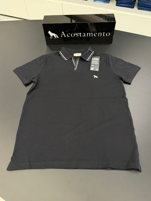 POLO ACOSTAMENTO GOLA V - PRETO 4044