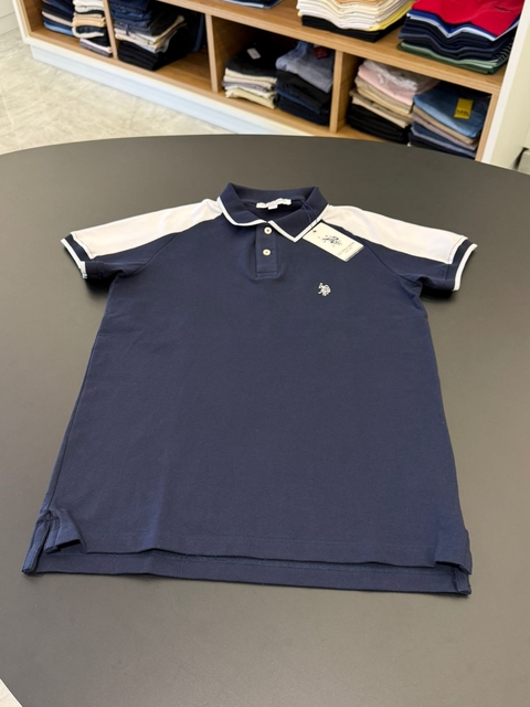 POLO U.S POLO ASSN - MARINHO C/RECORTE 4019