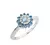 CONJUNTO PRATA PREMIUM COLAR / BRINCO E ANEL COM ZIRCÔNIA TOPAZIO AZUL E CRISTAL - CÓD 3501477 e COD 3501507 e 3501502 - Hahn - Óptica e Joalheria