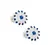 CONJUNTO PRATA PREMIUM COLAR / BRINCO COM ZIRCÔNIA SAFIRA AZUL E CRISTAL COLEÇÃO SENSES - CÓD 3501508 na internet