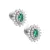 CONJUNTO PRATA PREMIUM COLAR / BRINCO COM ZIRCÔNIA ESMERALDA E CRISTAL - CÓD 3501509 na internet