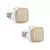 CONJUNTO PRATA PREMIUM COLAR / BRINCO QUADRADO ZIRCÔNIA CRISTAL E DETALHES EM DOURADO COLEÇÃO SENSES - CÓD 3501260 na internet